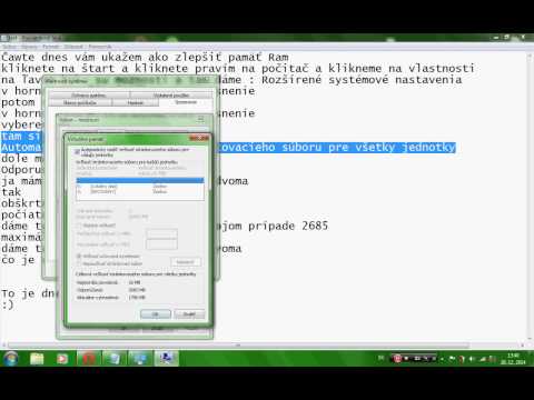Video: Ako Zvýšiť Pamäť Pomocou RAM