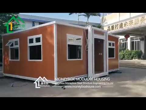 High expandable container house -wooden color - YouTube