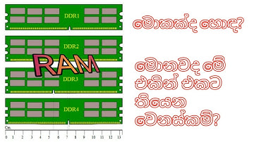 DDR1 Vs DDR2 Vs DDR3 Vs DDR4 Vs SDR SDRAMs in Sinhala#Tech Tech#Sinhala#