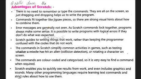 Punjab Text book( Computer Science) class 8 chapter 6 (Advantages of scratch)