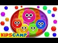 Colors For Kids POP It Dancing Balls Game Toddler Songs And Videos By KidsCamp 