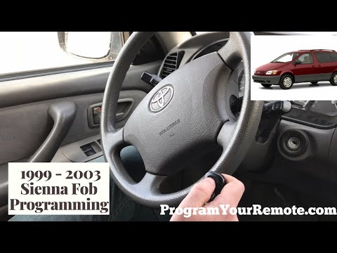 How to program a Toyota Sienna remote key fob 1999 - 2003