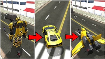 robot war : car transform game - gameplay