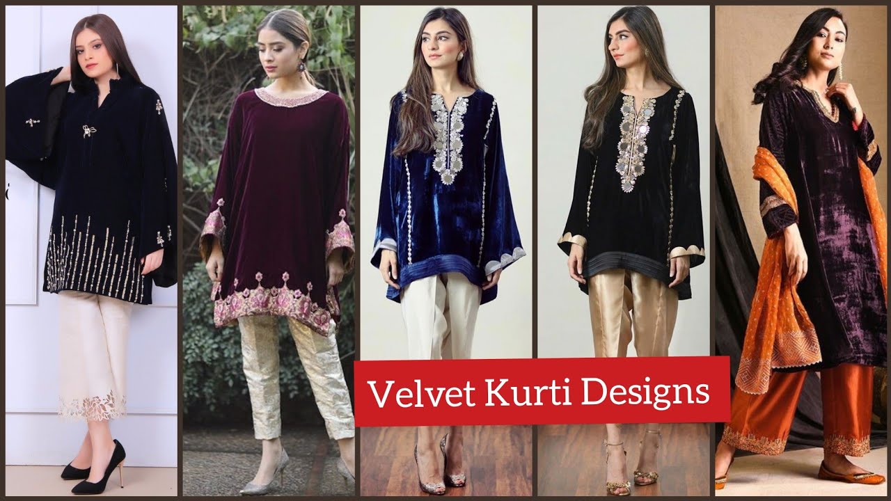 Most Demanding & Fabulous New Velvet Kurti Designs/Winter Party Wear Dress Style