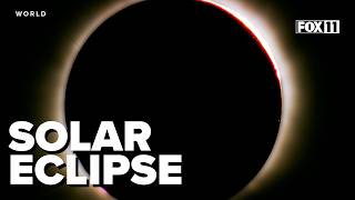 WATCH: Solar eclipse unfolds in near real time; reaches totality across parts of northern hemisphere
