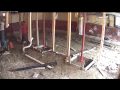 Time Lapse: July 17th, 09: Attaching new support columns and pouring the footings