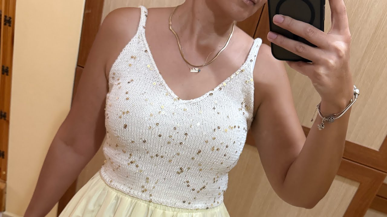 KOLAY ASKILI CROP BLUZ ANLATIMI✨Örgü bilmeyenlerin bile kolaylıkla yapabileceği örgü crop yapımı✨