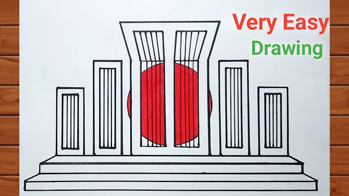 How to Draw Shahid Minar Easy Step by Step / শহীদ মিনার আঁকা