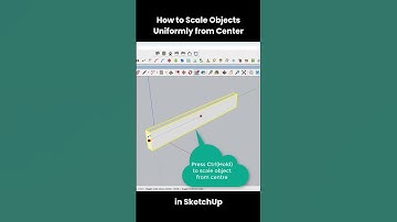How to Scale Objects Uniformly from Center in SketchUp #shorts #sketchup