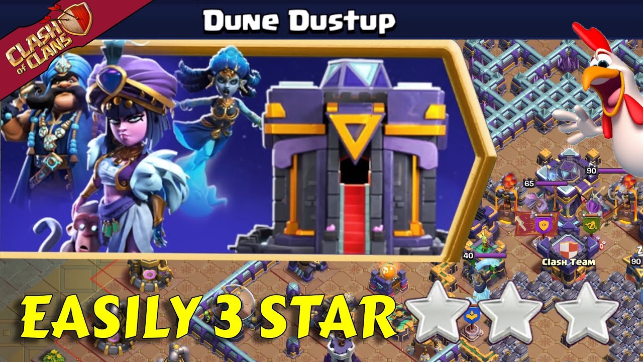 Easily 3 Star Dune Dustup Challenge (Clash Of Clans) with this guide.