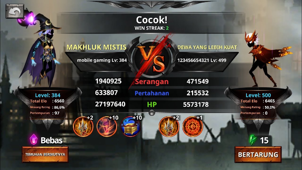 stickman legend arena baru di peringkat 100