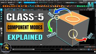 (VERY EASY)Class05 | Component Modes | Face | Vertex | Edge | DETAILED | Maya