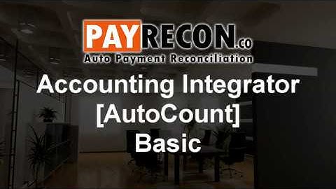 PayRecon AutoCount Accounting Integrator Basic 2020