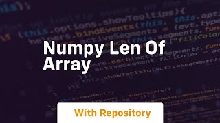 numpy len of array
