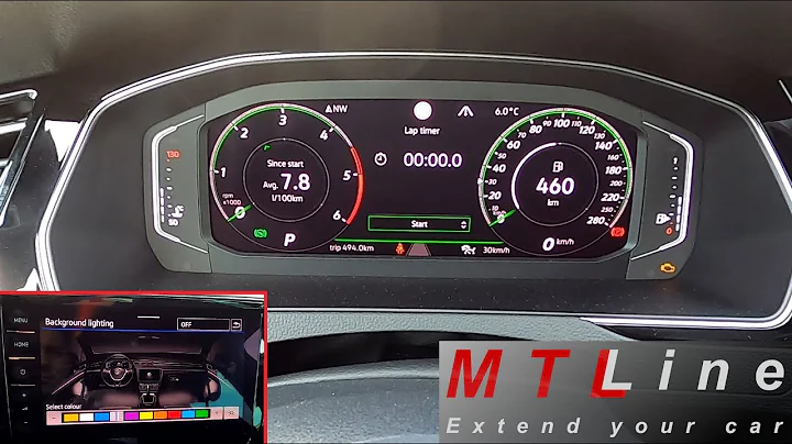 VW Passat B8.5 – activation of 10 colours for instrument cluster and multimedia device illumination