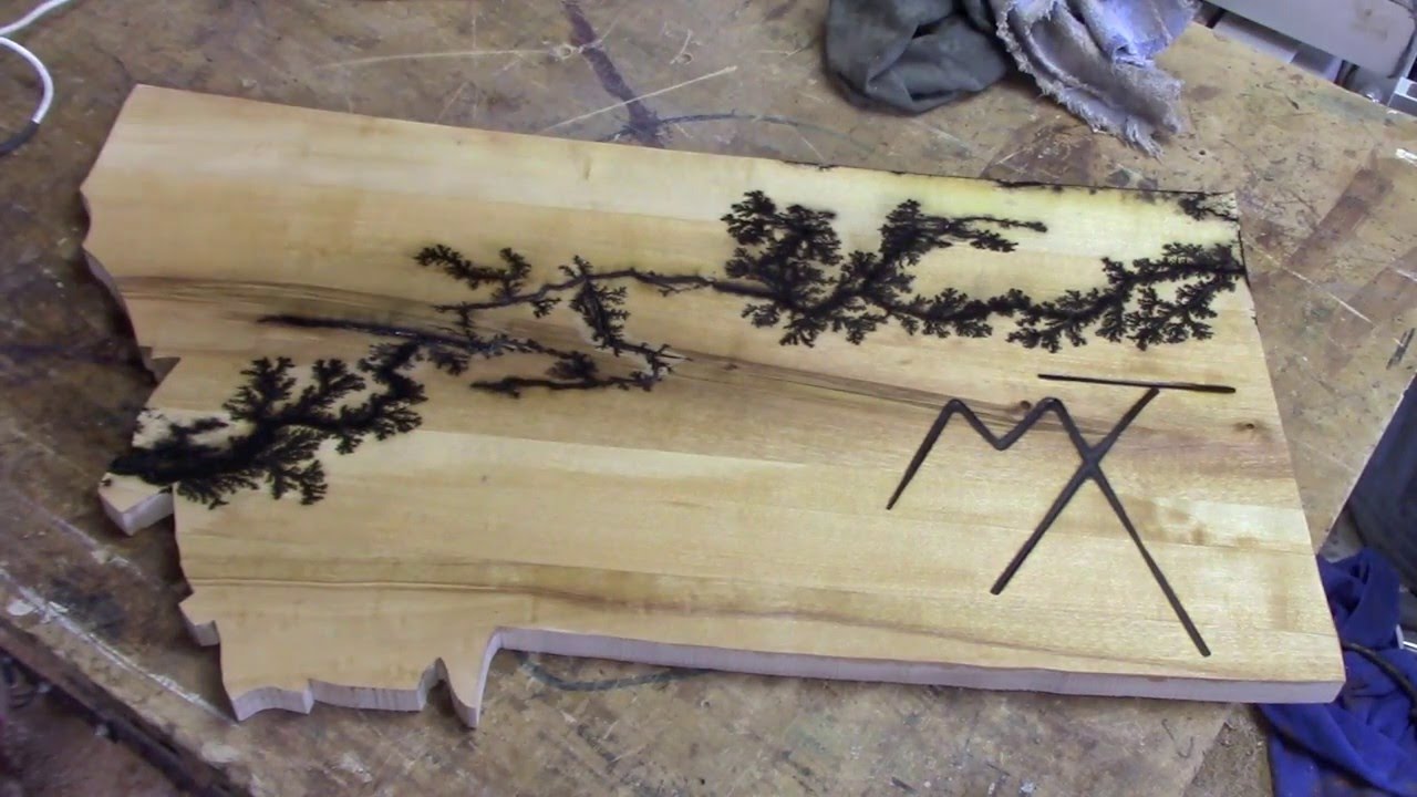 Lichtenburg Pyrography: Birch - YouTube