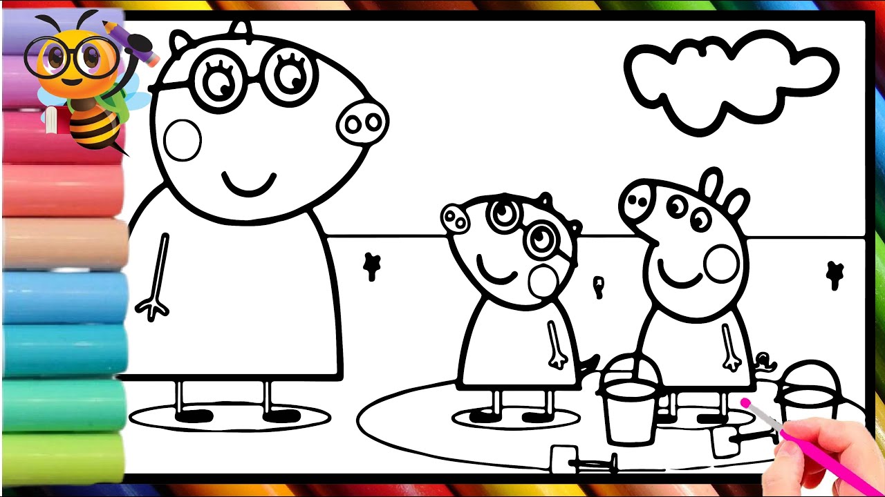 Peppa Pig Visits Her New Friend Molly Mole's House | How to draw Peppa Pig | Peppa Pig Drawing