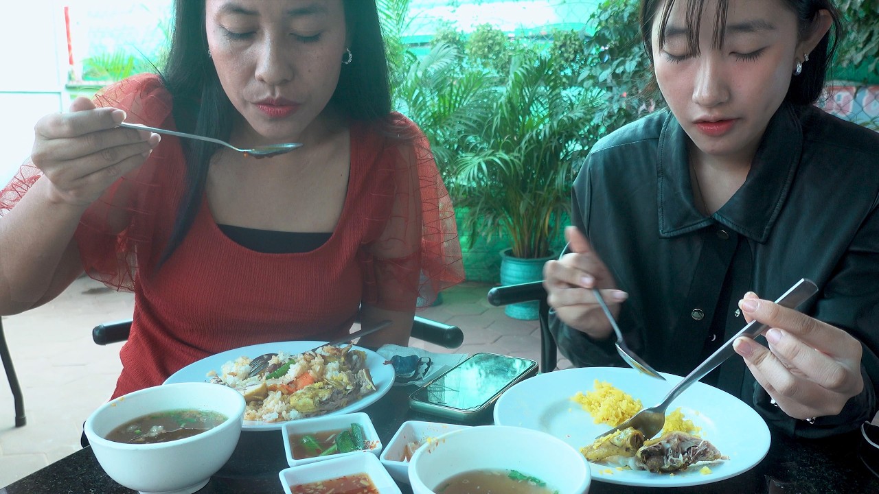 Cambodia Cheap Breakfast @ Siem Reap Province - Pork Rice, Chicken Rice & Noodle Soup