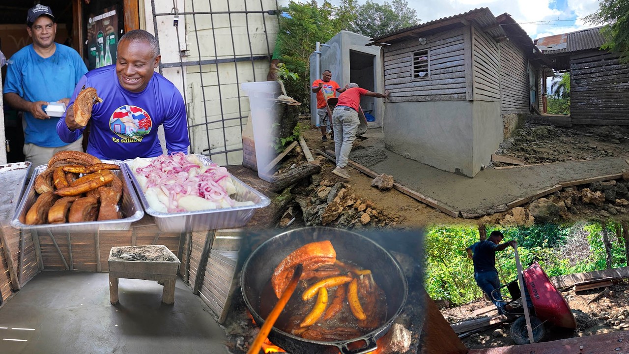 Poniendo Piso Nuevo en la Cocina | Vida en el Campo Dominicana