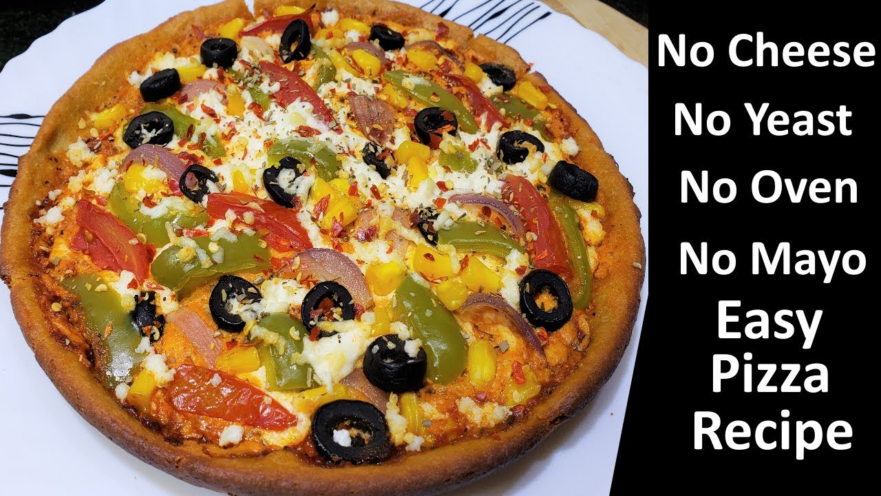 No Cheese, No Mayo, No Yeast, No Oven Veg Pizza No cheese pizza