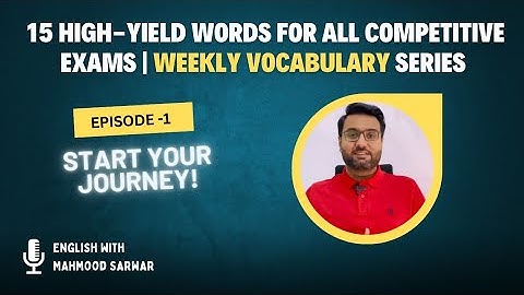 Learn New English Vocabulary Words | Synonyms & Antonyms - For All Competitive Exams