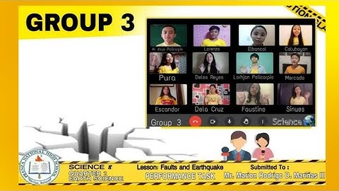 Earthquakes And Faults | Group 3 |SCIENCE 8 | Performance Task | PNSH | #EarthquakesAndFaults