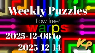 Flow Free Warps - Weekly Puzzles - Donuts Challenge - 2025-12-08 to 14 - December 8th to 14th 2025 screenshot 2