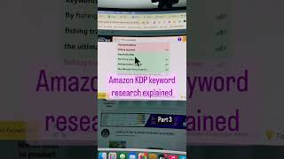 Part 3…Amazon KDP keyword research explained #amazonkdp #kdp
