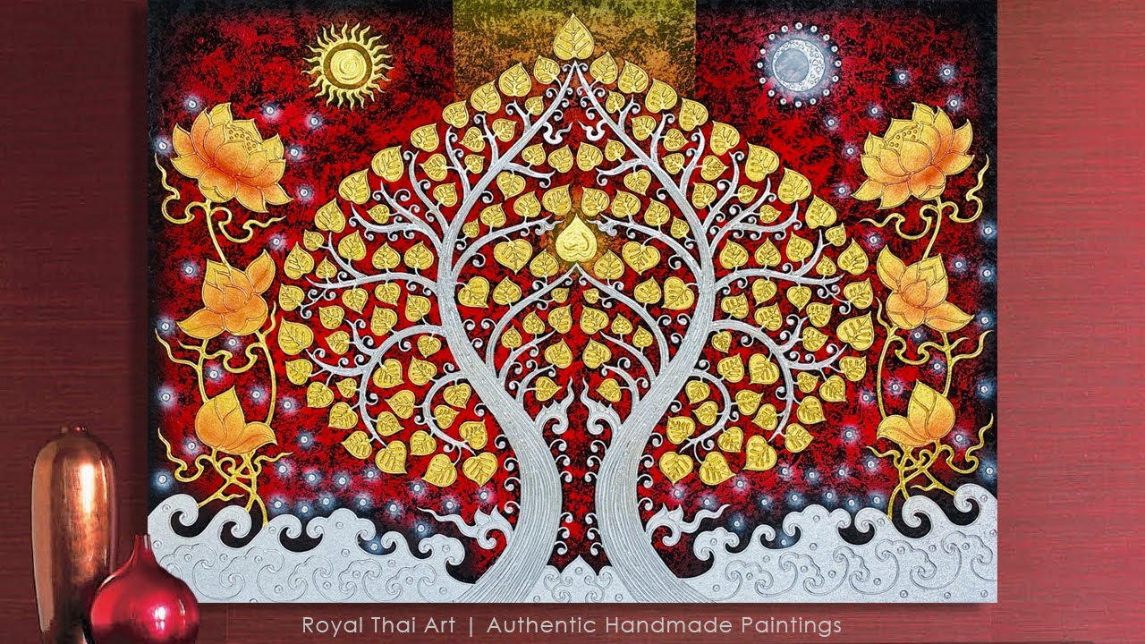 Bodhi Tree Wall Painting | RoyalThaiArt.Com