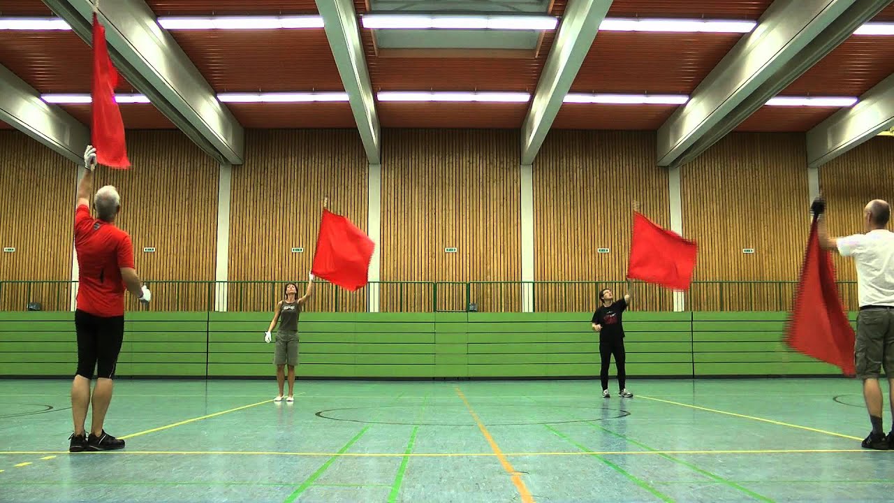 Die Schwäbisch Gmünder Fahnenschwinger, ein Trainingsabend