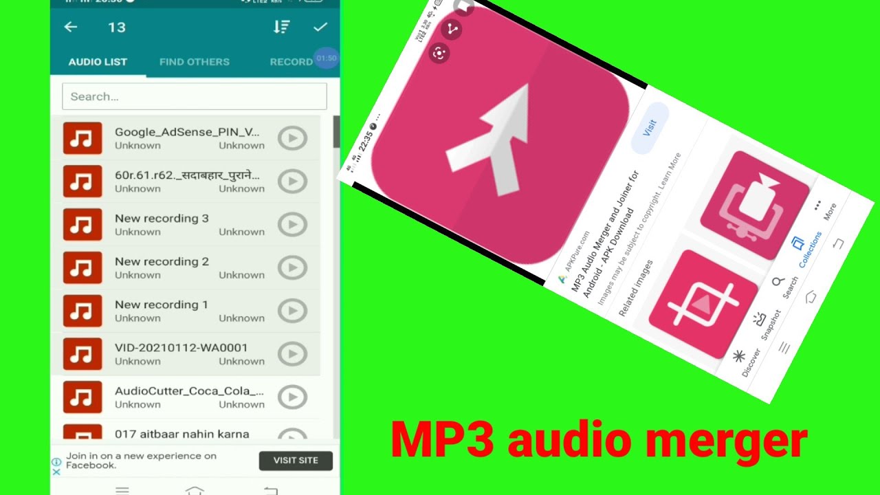 Audio ke gane, ek sath kaise joint, Karen, MP3 audio merger and Joiner