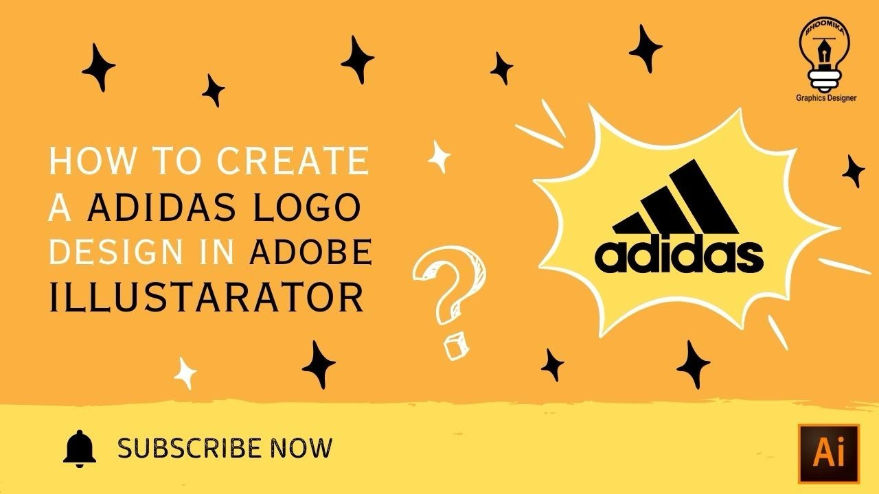 How to create a Adidas Logo design in Adobe illustrator 
