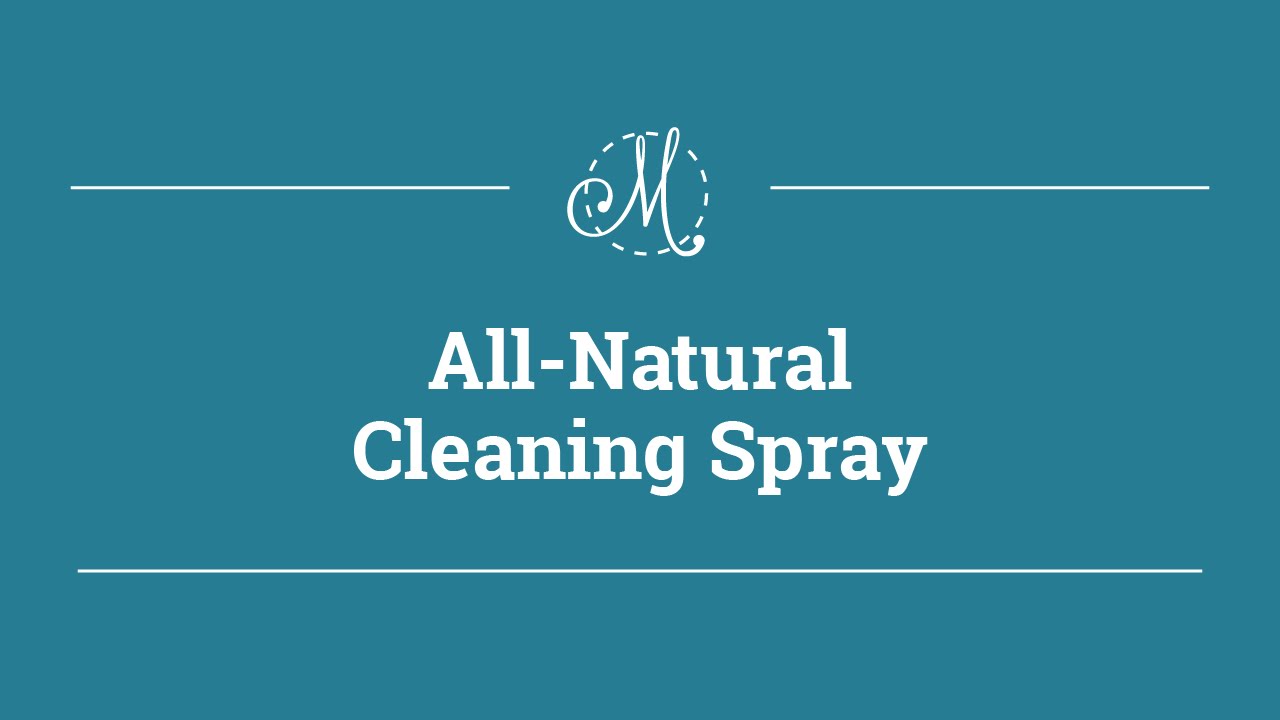 DIY AllNatural Cleaning Spray YouTube