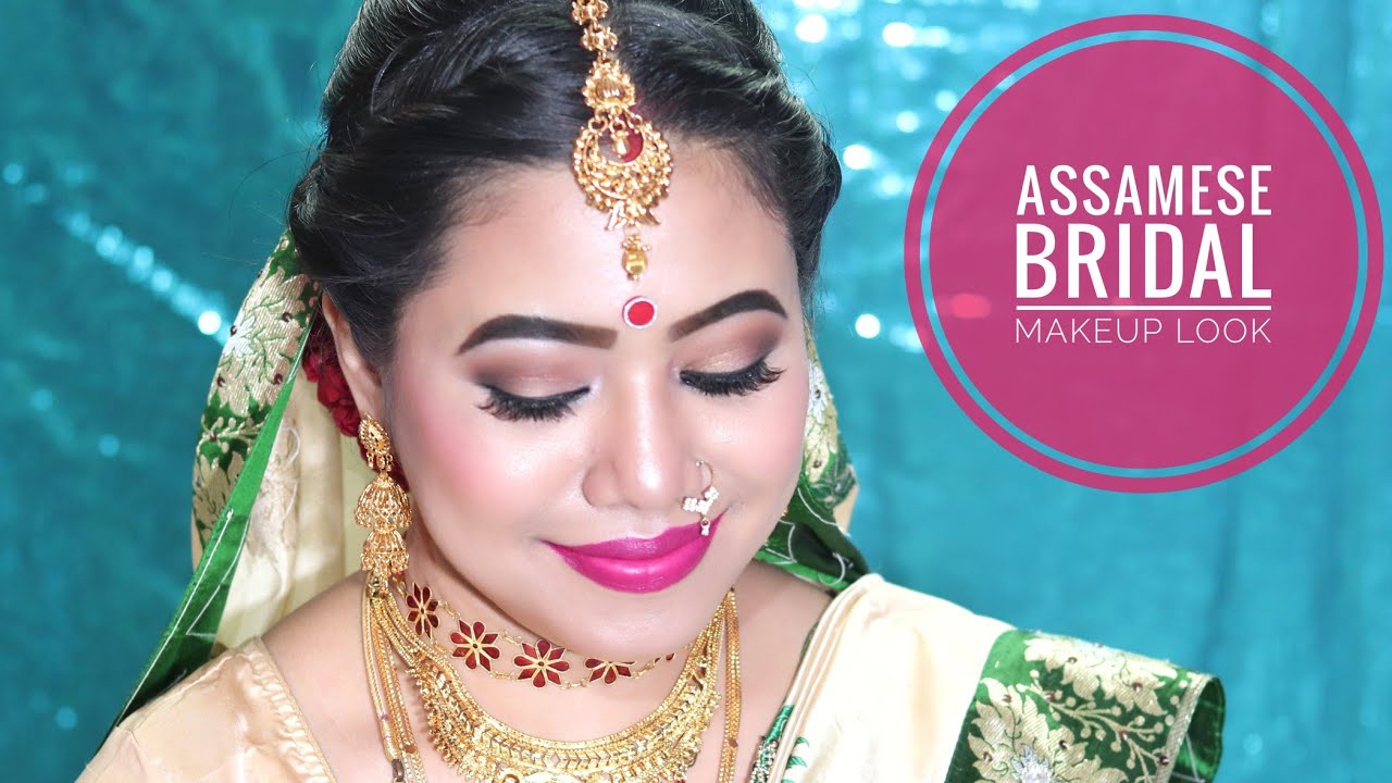 Reception makeup # Makeup looks# Assamese Bride # bridal makeup# floral bun  # bridal hairstyle. | By N's Makeup Studio & Training CentreFacebook