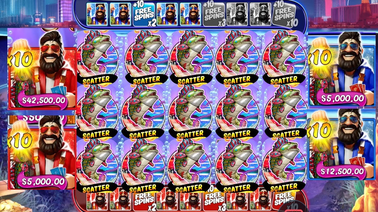 BIG BASS VEGAS DOUBLE DOWN DELUXE EPIC WIN 75 FREE SPINS NICE WIN BONUS ...