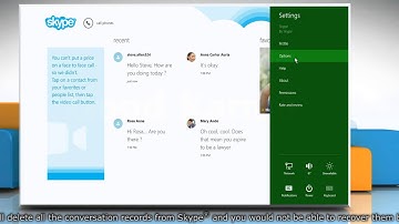How to delete Skype® conversation history on a Windows® 8.1 PC