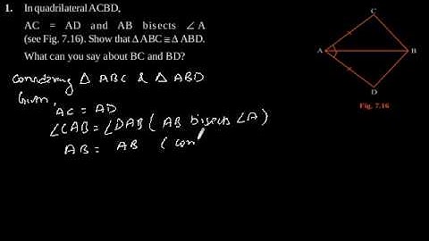 CBSE Class-9 Maths NCERT solution - Triangles - Exercise 7.1 - Problem 1