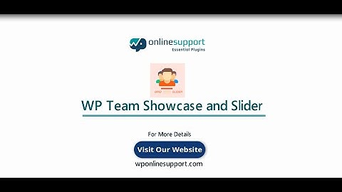 WP Team Showcase and Slider