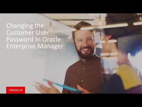 Changing the Customer User Password in Oracle Enterprise Manager