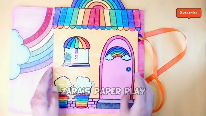 HOW TO MAKE DOLLHOUSE IN ALBUM FOR PAPER DOLLS EASY PAPERCRAFTS FOR KIDS, Jelly Rainbow DIY posted a video to playlist Paper Crafts., By Jelly  Rainbow DIY