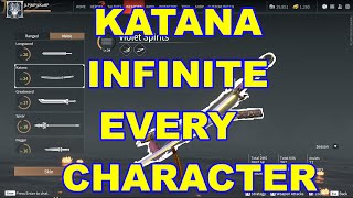 Katana Infinite on every character - Naraka Bladepoint