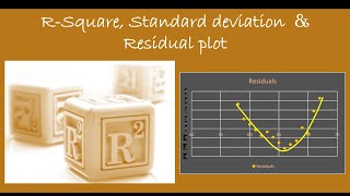 Statistics 09 Correlation & Regression   Part - 3 R square, Standard deviation and Residual plot