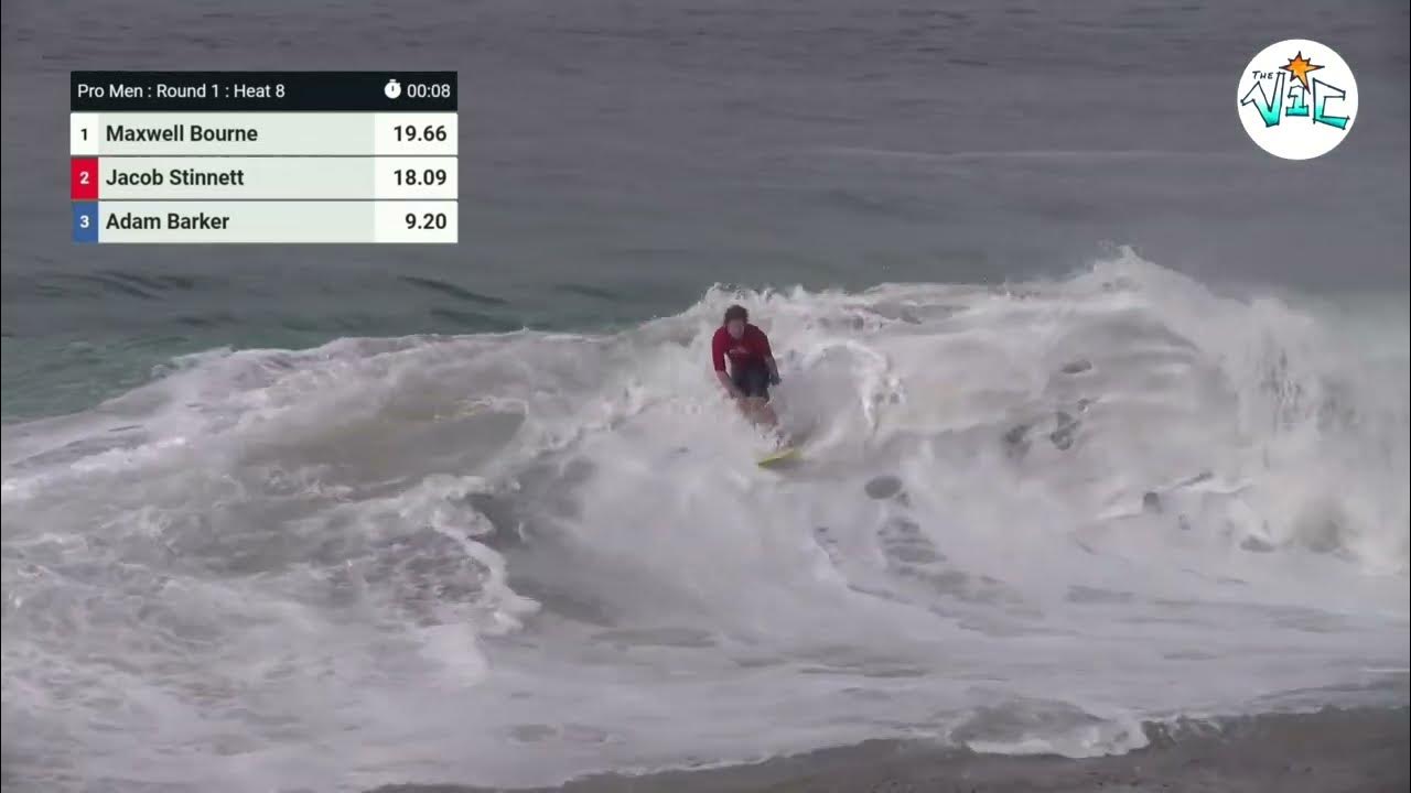 Skimboard Competition 2022 The Vic Pro Round 1 Maxwell Bourne Vs Jacob