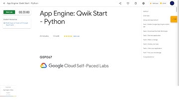 Qwiklabs | App Engine: Qwik Start - Python [GSP067]