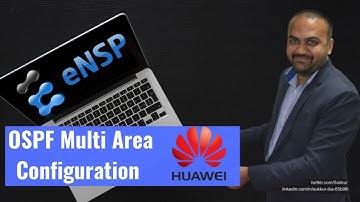 OSPF Multi Area Configuration on Huawei Routers using eNSP (Urdu/Hindi)
