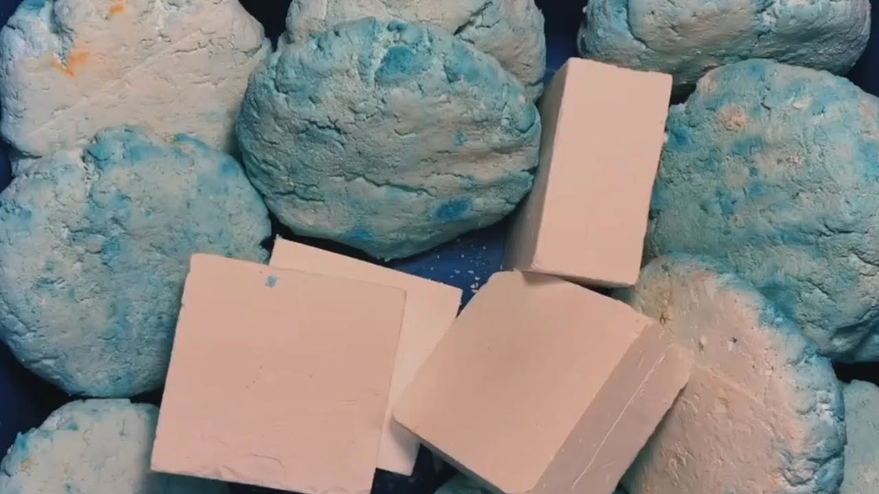 😴 Pure Deep Pressure | Soft Blue & White Gym Chalk Crush | ASMR No Talking