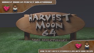 Harvest Moon 64 Perfect Walkthrough - How To Get Gotz's Steamed Clam With Wine Recipe screenshot 3