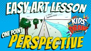 How to Draw OnePoint Perspective  Easy Art Lesson for Kids