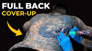 Can a Traditional Japanese Dragon Cover This Full Back Tattoo