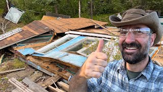 Cabin Cut To Pieces. New Cabin Begins